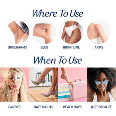VEET Sugar Wax Strips For Women's Body Hair Removal, Bikini Hair Removal Kit, Pubic, Dermatologically Tested For Body & Intimate Areas, 40ct Wax Strips with Shea Butter & 4ct Wipes