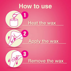 VEET Sugar Wax Hair Remover - Perfect for First Time Waxers - Contains 12 Fabric Strips & 1 Spatula with a Temperature Indicator